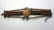 Brown Multi-strand Leather Bracelet