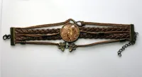 Brown Multi-strand Leather Bracelet