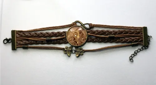 Brown Multi-strand Leather Bracelet