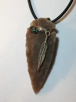 Arrowhead Pendant w/ Turquoise Chip
