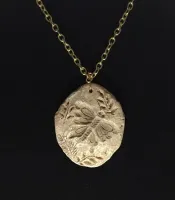 Faux Fossilized Butterfly Medallion