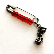Gothic Goblet Safety Pin Charm