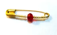 Rudolf's Ruby Red Nose Safety Pin